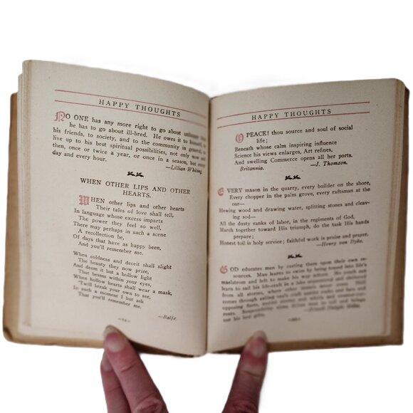 Happy Thoughts 1912 Chapbook Binding Trade Paperback by Everett Thornton Brown - Picture 4 of 6